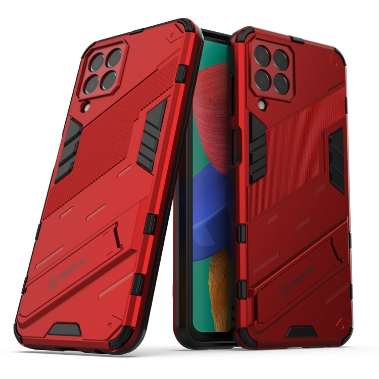 Custodia TPU antiurto con supporto per Samsung Galaxy M33 5G