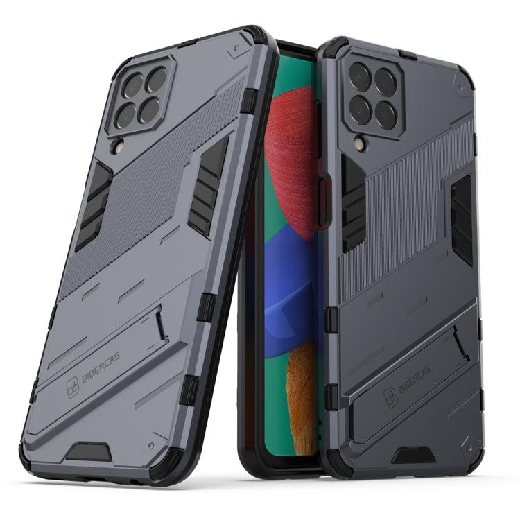 Custodia TPU antiurto con supporto per Samsung Galaxy M33 5G