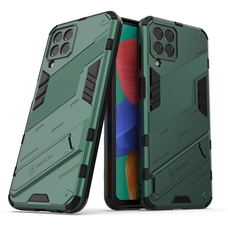 Custodia TPU antiurto con supporto per Samsung Galaxy M33 5G