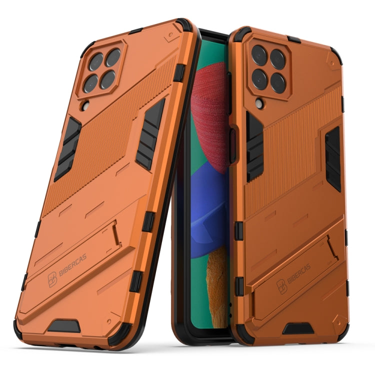 Custodia TPU antiurto con supporto per Samsung Galaxy M33 5G