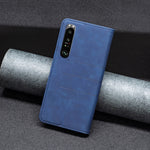 Custodia in pelle con giunzione magnetica per Sony Xperia 1, 5 e 10 III