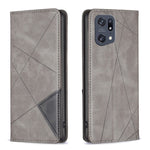 Custodia magnetica in pelle prismatic per OnePlus Nord N200 5G, OPPO Find X5