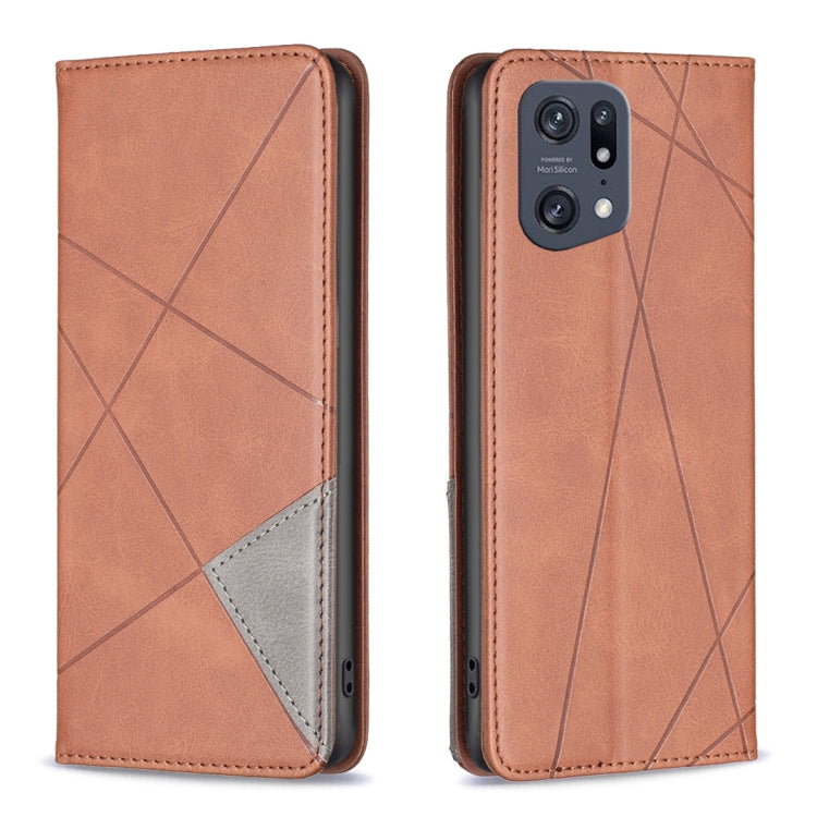 Custodia magnetica in pelle prismatic per OnePlus Nord N200 5G, OPPO Find X5