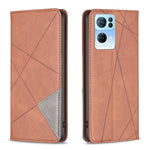 Custodia magnetica in pelle prismatic per OnePlus Nord N200 5G, OPPO Find X5