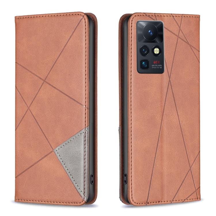 Custodia in pelle magnetica invisibile prismatica per Infinix Zero X / X Pro