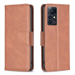 Custodia in pelle con trama di pelle di agnello per Infinix Zero X / X Pro