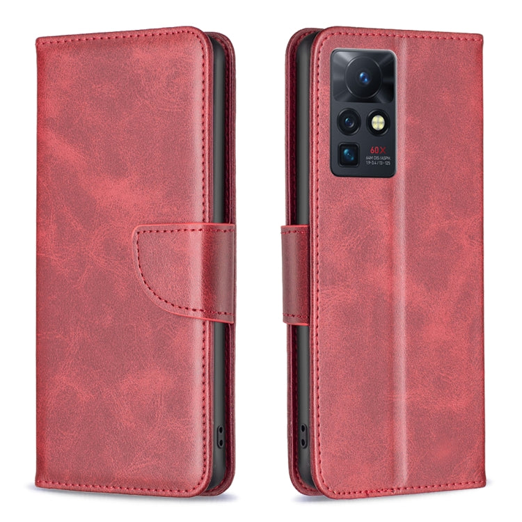 Custodia in pelle con trama di pelle di agnello per Infinix Zero X / X Pro