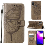 Custodia in pelle con farfalla goffrata per Alcatel 1L 2021, Google Pixel 6a 5G