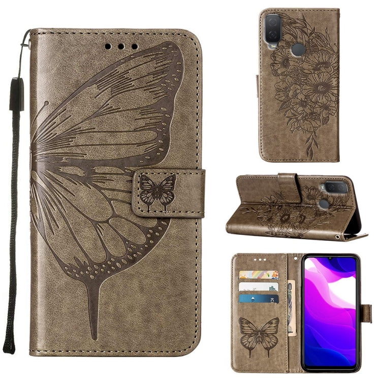 Custodia in pelle con farfalla goffrata per Alcatel 1L 2021, Google Pixel 6a 5G