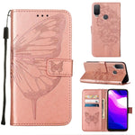 Custodia in pelle con farfalla goffrata per Alcatel 1L 2021, Google Pixel 6a 5G