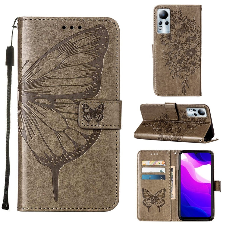 Custodia in pelle con farfalla goffrata per Infinix Note 11, 11i e 11S / Note 11