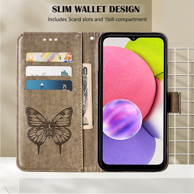 Custodia in pelle con farfalla goffrata per Infinix Note 11, 11i e 11S / Note 11