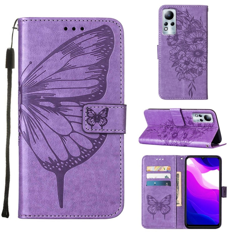 Custodia in pelle con farfalla goffrata per Infinix Note 11, 11i e 11S / Note 11