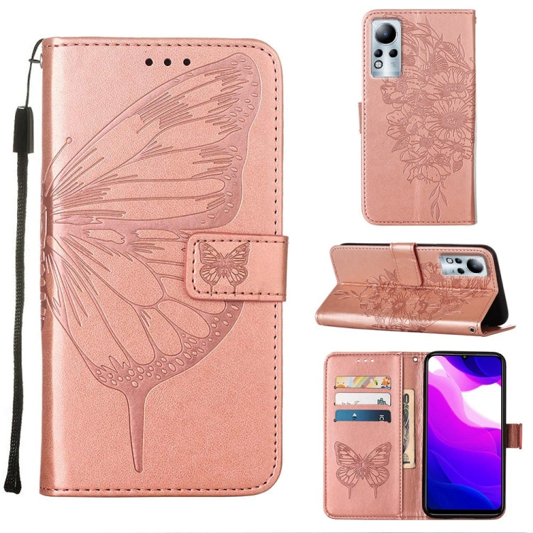 Custodia in pelle con farfalla goffrata per Infinix Note 11, 11i e 11S / Note 11