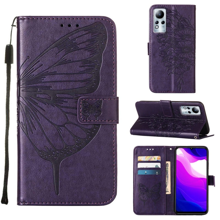 Custodia in pelle con farfalla goffrata per Infinix Note 11, 11i e 11S / Note 11