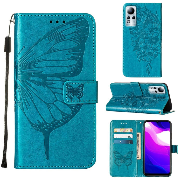 Custodia in pelle con farfalla goffrata per Infinix Note 11, 11i e 11S / Note 11