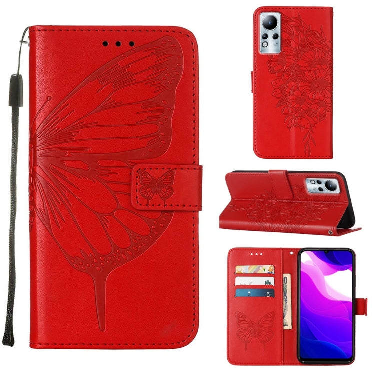 Custodia in pelle con farfalla goffrata per Infinix Note 11, 11i e 11S / Note 11