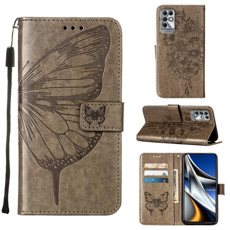 Custodia in pelle con farfalla goffrata per Infinix Note 11, 11i e 11S / Note 11