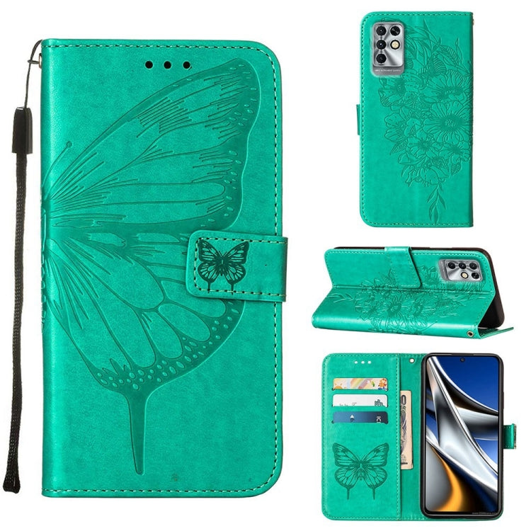 Custodia in pelle con farfalla goffrata per Infinix Note 11, 11i e 11S / Note 11