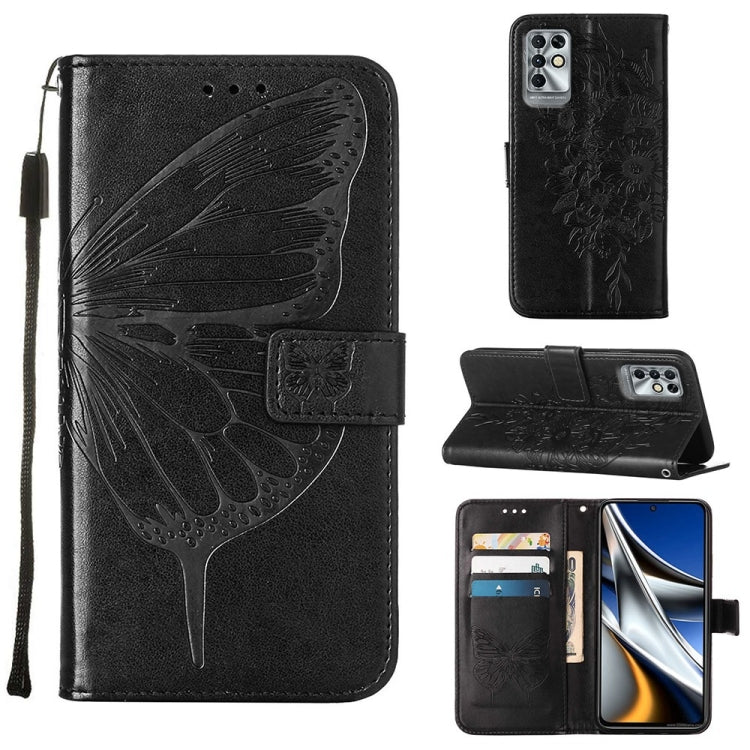 Custodia in pelle con farfalla goffrata per Infinix Note 11, 11i e 11S / Note 11