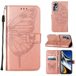 Custodia in pelle con farfalla goffrata per Infinix Note 11, 11i e 11S / Note 11
