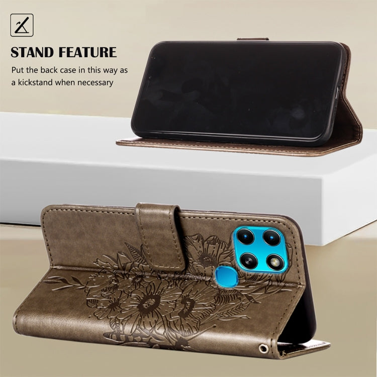 Custodia in pelle con farfalla goffrata per Infinix Smart 6, Zero X Neo e Zero X