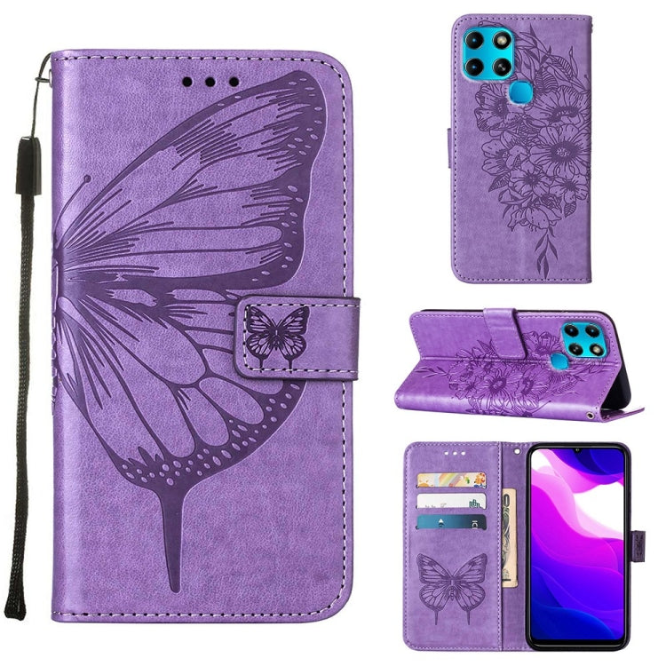 Custodia in pelle con farfalla goffrata per Infinix Smart 6, Zero X Neo e Zero X