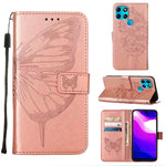 Custodia in pelle con farfalla goffrata per Infinix Smart 6, Zero X Neo e Zero X