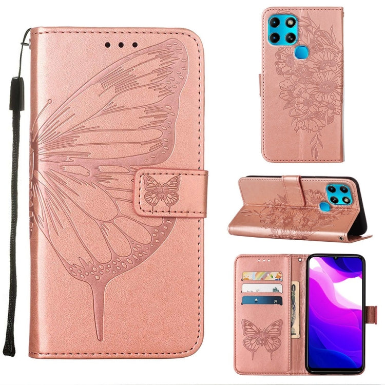 Custodia in pelle con farfalla goffrata per Infinix Smart 6, Zero X Neo e Zero X