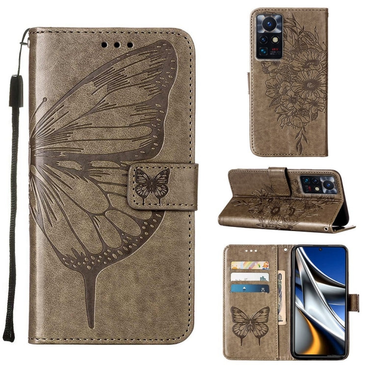 Custodia in pelle con farfalla goffrata per Infinix Smart 6, Zero X Neo e Zero X