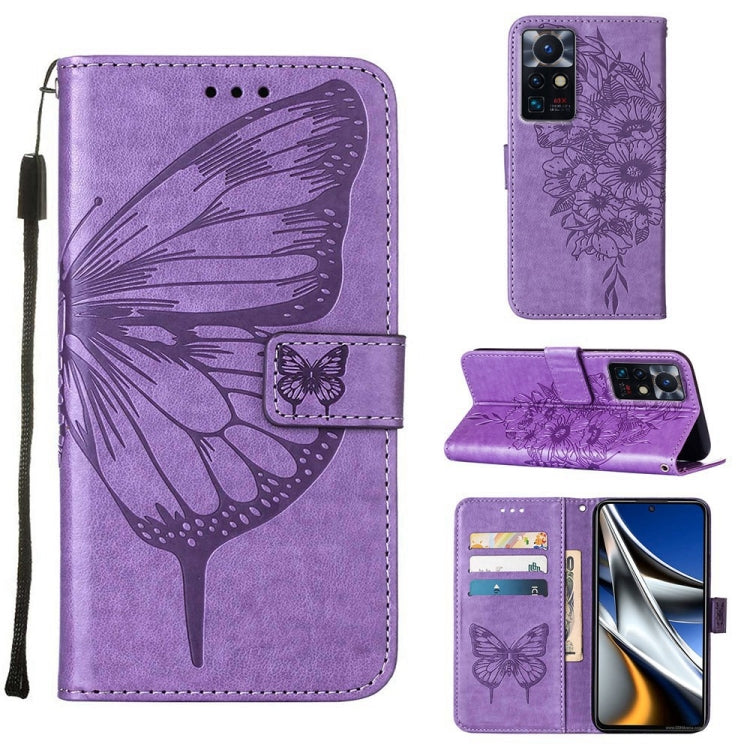 Custodia in pelle con farfalla goffrata per Infinix Smart 6, Zero X Neo e Zero X