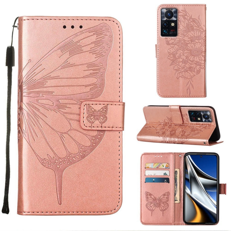 Custodia in pelle con farfalla goffrata per Infinix Smart 6, Zero X Neo e Zero X