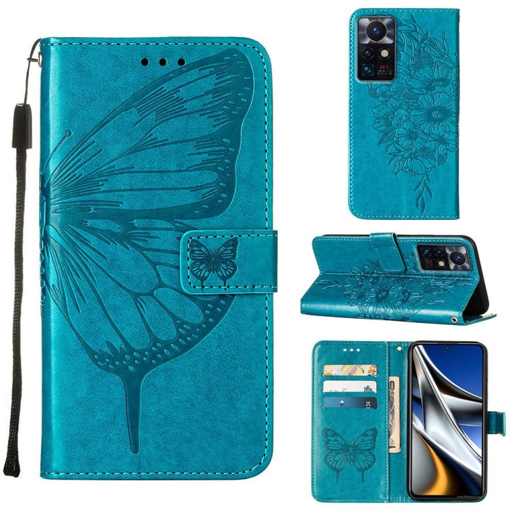 Custodia in pelle con farfalla goffrata per Infinix Smart 6, Zero X Neo e Zero X