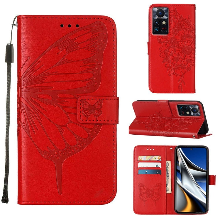 Custodia in pelle con farfalla goffrata per Infinix Smart 6, Zero X Neo e Zero X