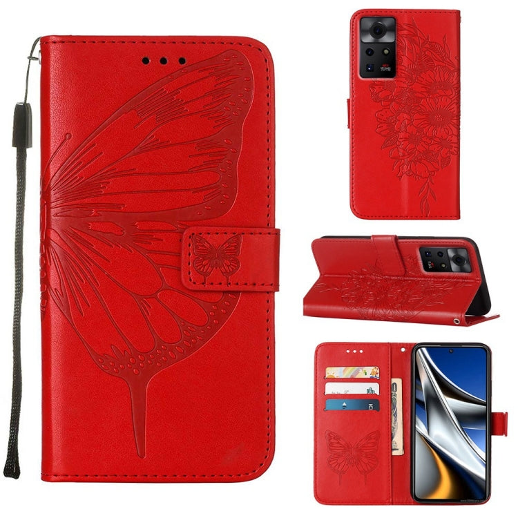 Custodia in pelle con farfalla goffrata per Infinix Smart 6, Zero X Neo e Zero X