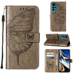 Custodia in pelle con farfalla goffrata per Motorola Moto G Stylus 4G 2022 e G22