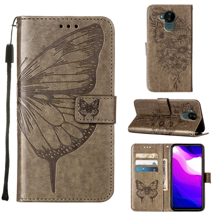 Custodia in pelle con farfalla goffrata per Nokia C30, G21 / G11 e G300, G21/G11