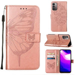 Custodia in pelle con farfalla goffrata per Nokia C30, G21 / G11 e G300, G21/G11