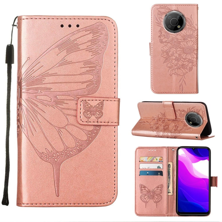 Custodia in pelle con farfalla goffrata per Nokia C30, G21 / G11 e G300, G21/G11