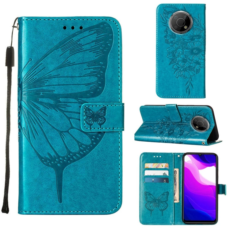Custodia in pelle con farfalla goffrata per Nokia C30, G21 / G11 e G300, G21/G11