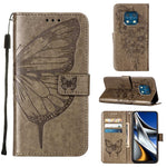Custodia in pelle con farfalla goffrata per Nokia XR20