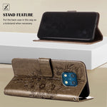 Custodia in pelle con farfalla goffrata per Nokia XR20