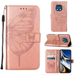 Custodia in pelle con farfalla goffrata per Nokia XR20