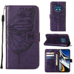 Custodia in pelle con farfalla goffrata per Nokia XR20