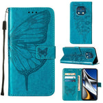 Custodia in pelle con farfalla goffrata per Nokia XR20