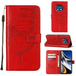 Custodia in pelle con farfalla goffrata per Nokia XR20
