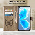 Custodia in pelle con farfalla goffrata per OPPO A55s 5G, Find X5 e Find X5 Pro