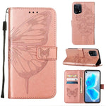 Custodia in pelle con farfalla goffrata per OPPO A55s 5G, Find X5 e Find X5 Pro