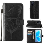 Custodia in pelle con farfalla goffrata per OPPO A55s 5G, Find X5 e Find X5 Pro