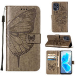 Custodia in pelle con farfalla goffrata per OPPO A55s 5G, Find X5 e Find X5 Pro